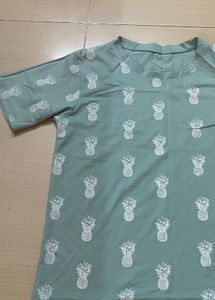 Cute Pineapple Print Top