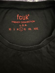FCUK Black T-Shirt – Size L