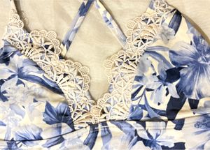 Beautiful Floral Lace Trim Top