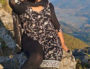 Black Floral Kurta Set
