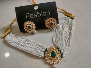 Jeweled Necklace & Earring Set