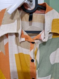 Patterned Button-Down Top