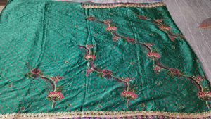 Heavy Bhandhani Sari With Stitch Blouse