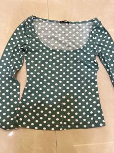 Polka Dot Long Sleeve Top