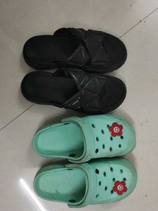 Pista Clogs &  Black Flip Flops