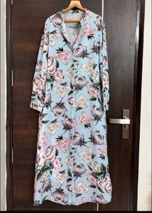 Floral Maxi Shirt Dress