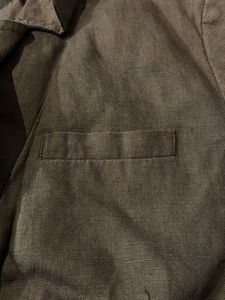 Brown Linen Blend Blazer