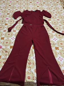 Maroon Two-Piece Set