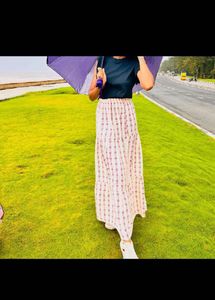 Patterned Maxi Skirt