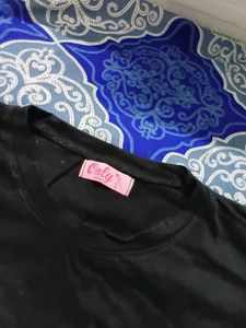 Blue And Black Slim Fit T- Shirts