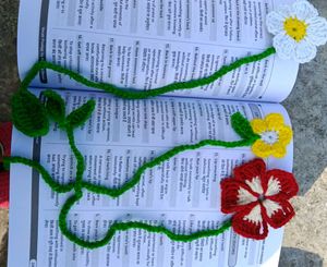 Handmade Crochet Flower Bookmarks