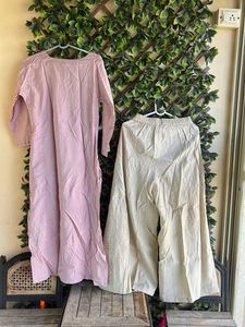 Elegant Pink Embroidered Kurta Set