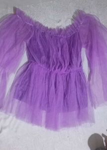 Purple Tulle Top