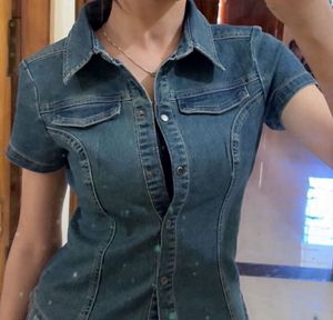 Denim Short Sleeve Shirt