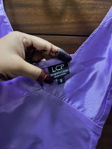 Lilac Satin Mini Slip Dress