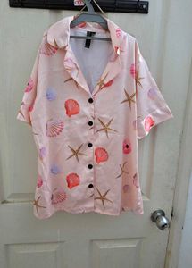 Shell Print Satin Loungewear