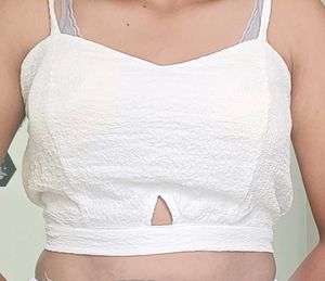 White Crop Top