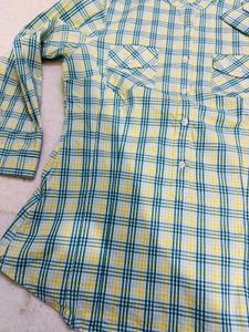 Plaid Button-Up Shirt