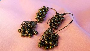 Antique Black Metal Jhumka Earrings 🦪✨️