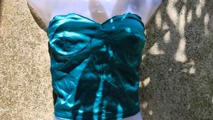 232. Teal Bandeau Top