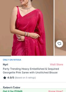 Party Trending Heavy Embellished &amp; Sequined Saree