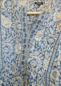 Blue Floral Print Top