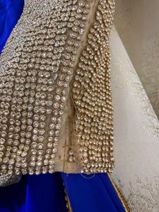 Royal Blue Saree with stiched heavy blouse