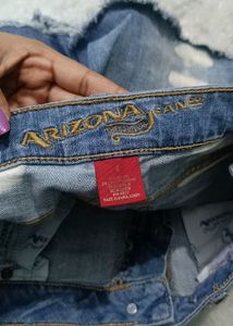 Distressed Denim Shorts