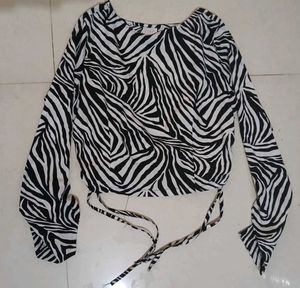 Zebra Printed Crop Top