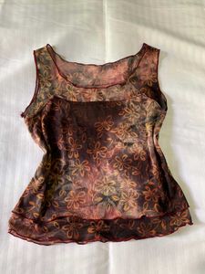 Floral Sheer Tank Top B-34-38