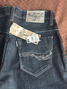 NEW bootcut jeans with tag dark blue denim