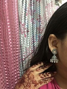 Oxidised Jhumka Earrings