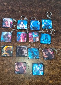 Anime/Gamer Keychains 40 rs per piece Minmum 5 Pcs