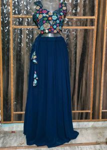 Navy Blue Lehenga Choli With Strap Duppata
