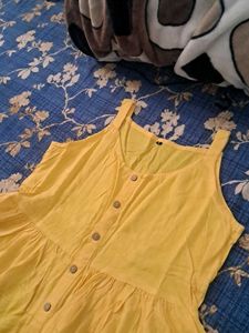 Yellow Button-Front Tank Top