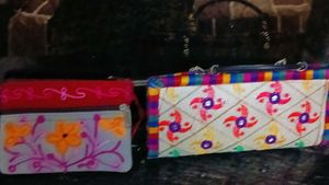 Embroidered Handbags - Set of Two  COMBO OFFER