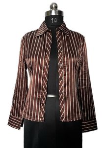 Pinterest Style Striped Brown Shirt