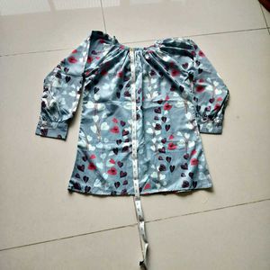 Floral Heart Print Mini Dress