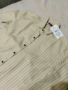 oversized women's Striped Button-Down Shirt