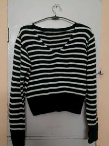 Striped V-Neck Sweater