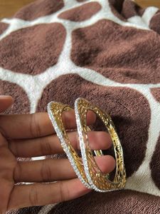 Gold & Crystal Bangle Set