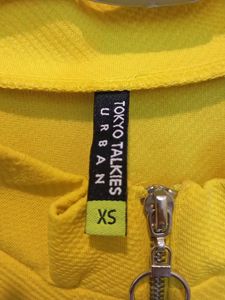 Yellow Mock Neck Mini Dress