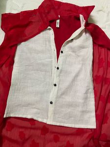Red Sheer Top
