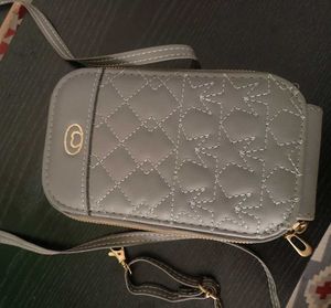 Geey Bag With Golden Chain