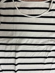 Korean Stripe Tshirt Dress Women - must Grab