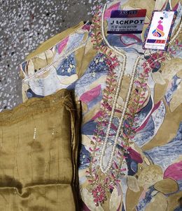 Embroidered Rayon Salwar Kameez Fabric