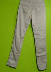 Beige Straight Leg Pants/Trousers