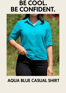 Aqua Blue Casual Shirt