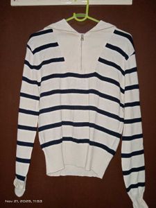 Striped Half-Zip Sweater