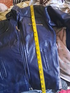 Double Sided Jacket Lether &amp; Furry Black